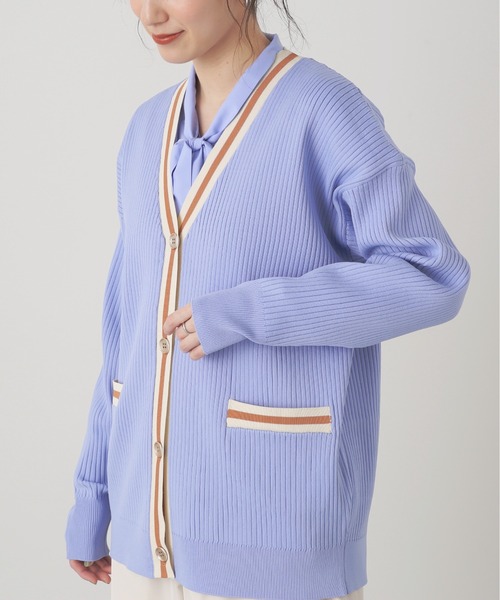 N.（N. Natural Beauty Basic）（エヌエヌナチュラルビューティーベーシック）の「◆ラインリブカーディガン（カーディガン/ボレロ・レディース・ホワイト系その他/グリーン系その他/ブルー系その他・MEDIUM）」の21枚目の写真