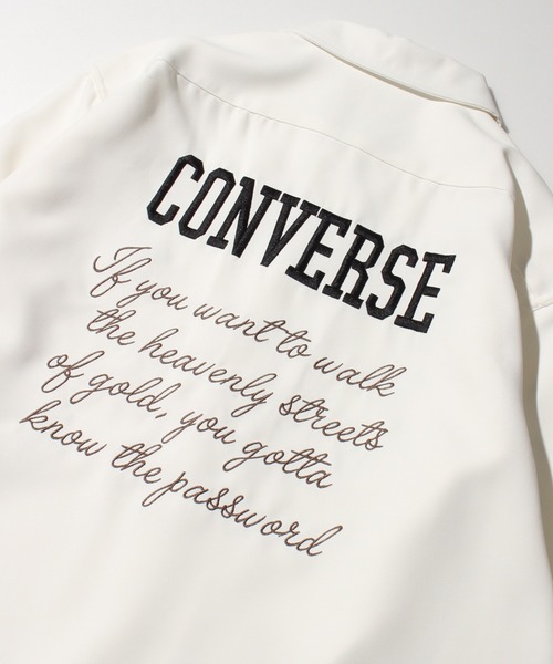 CONVERSE（コンバース）の「【CONVERSE/コンバース】ポリツイル バックロゴ刺繍フロントワンポイントシューズ 長袖カラーボタンシャツ（シャツ/ブラウス・メンズ・グレー/ホワイト/ブラック/グリーン・LL/L/M）」の15枚目の写真