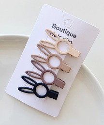 【float】ヌーディーカラー 4色 ミニヘアクリップ