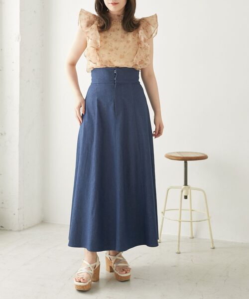 MAJESTIC LEGON（マジェスティックレゴン）の「【WEB限定/REVIVALアイテム】バックレースアップフレアスカート（スカート・レディース・ホワイト系その他/ベージュ/ブラウン/ブラック/グレー系その他/ネイビー/モカ/ブルー系その他4・SMALL/MEDIUM）」の21枚目の写真