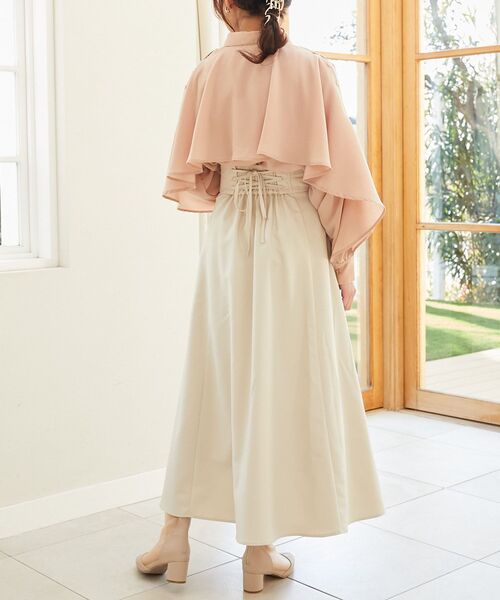 MAJESTIC LEGON（マジェスティックレゴン）の「【WEB限定/REVIVALアイテム】バックレースアップフレアスカート（スカート・レディース・ホワイト系その他/ベージュ/ブラウン/ブラック/グレー系その他/ネイビー/モカ/ブルー系その他4・SMALL/MEDIUM）」の14枚目の写真