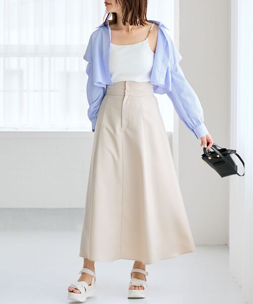 MAJESTIC LEGON（マジェスティックレゴン）の「【WEB限定/REVIVALアイテム】バックレースアップフレアスカート（スカート・レディース・ホワイト系その他/ベージュ/ブラウン/ブラック/グレー系その他/ネイビー/モカ/ブルー系その他4・SMALL/MEDIUM）」の22枚目の写真