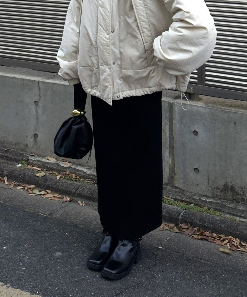 nissen（ニッセン）の「【低身長/高身長サイズ有】セルフカット　リブＩラインスカート（スカート・レディース・モカ/テラコッタ/ブラック/マスタード/ライトベージュ/ラベンダー/グリーン/チャコールグレー/杢グレー/ブラウン・M/L/LL/S/3L/PSS/PS/PM/PL/TM/TL/TLL/T3L/T4L/T5L）」の15枚目の写真