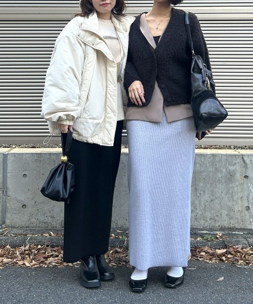 nissen（ニッセン）の「【低身長/高身長サイズ有】セルフカット　リブＩラインスカート（スカート・レディース・モカ/テラコッタ/ブラック/マスタード/ライトベージュ/ラベンダー/グリーン/チャコールグレー/杢グレー/ブラウン・M/L/LL/S/3L/PSS/PS/PM/PL/TM/TL/TLL/T3L/T4L/T5L）」の13枚目の写真