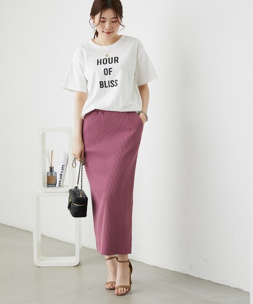 nissen（ニッセン）の「【低身長/高身長サイズ有】セルフカット　リブＩラインスカート（スカート・レディース・モカ/テラコッタ/ブラック/マスタード/ライトベージュ/ラベンダー/グリーン/チャコールグレー/杢グレー/ブラウン・M/L/LL/S/3L/PSS/PS/PM/PL/TM/TL/TLL/T3L/T4L/T5L）」の21枚目の写真