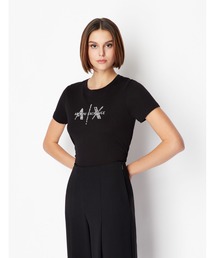 ARMANI EXCHANGE | 【A|X アルマーニ エクスチェンジ】スパンコールAXロゴ　クルーネック半袖Tシャツ/REGULAR(Tシャツ/カットソー)