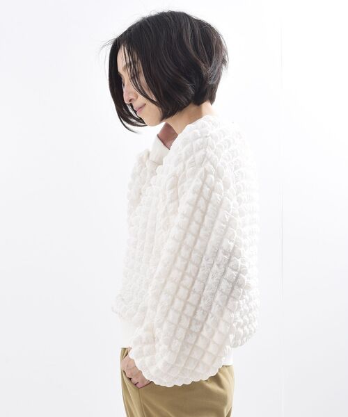 rps(アールピーエス)の「ポコポコZIPブルゾン(ブルゾン・レディース・アイボリー/ブラック・フリー)」の4枚目の写真