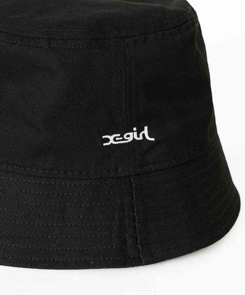 X-girl(エックスガール)の「BASIC BUCKET HAT(ハット・レディース・ブラック/オリーブ/ホワイト/ベージュ・ONE SIZE)」の9枚目の写真