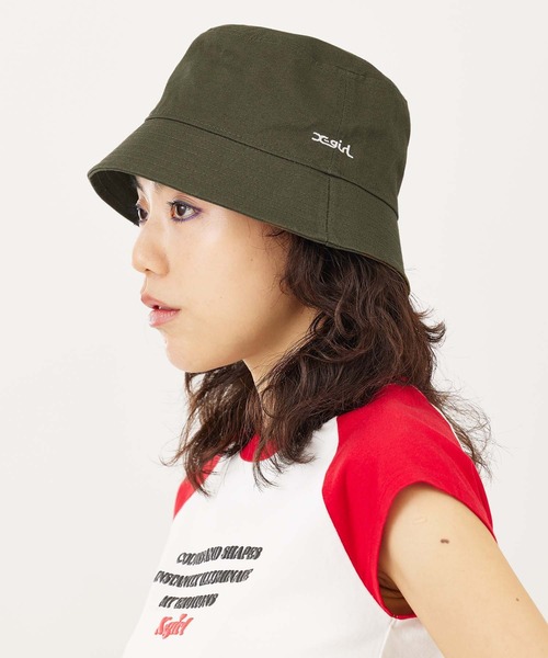 X-girl(エックスガール)の「BASIC BUCKET HAT(ハット・レディース・ブラック/オリーブ/ホワイト/ベージュ・ONE SIZE)」の17枚目の写真
