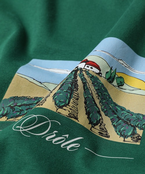 Drole De Monsieur（ドロール ド ムッシュ）の「Le T-Shirt Vignes（Tシャツ/カットソー・メンズ・グリーン/イエロー・M/L）」の4枚目の写真