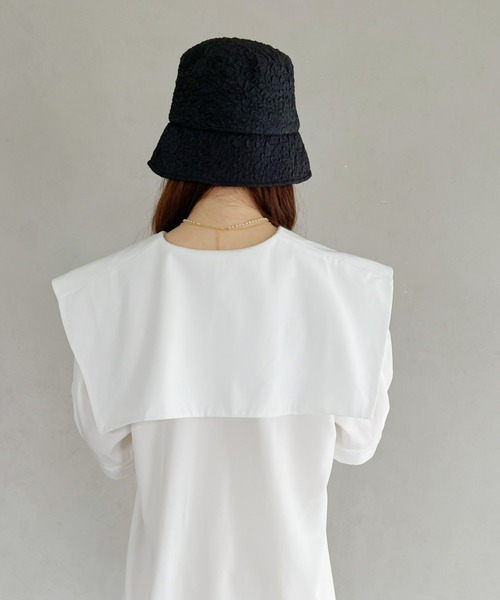 Loueme(ルエム)の「【23S/S】スクエアセーラーチュニックミニワンピース(ワンピース・レディース・ブラック系その他/ホワイト/ブラック・FREE)」の7枚目の写真