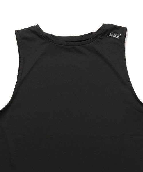 NERGY（ナージー）の「【吸水速乾】メッシュ切替タンクトップ（タンクトップ・レディース・チャコールグレー/ブラック/ホワイト/ピンク/サックスブルー・FREE）」の8枚目の写真