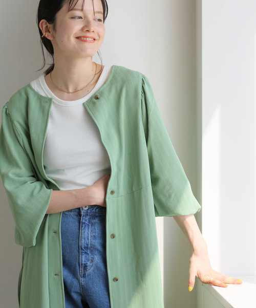 B.C STOCK(ベーセーストック)の「2WAY リボンワンピース(ワンピース・レディース・グリーン/ネイビー/ベージュ・FREE)」の7枚目の写真