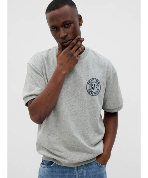 GAP(ギャップ)の「フレンチテリークルーネックスウェット(ユニセックス)(スウェット・メンズ・ブラック系その他/グレー/ネイビー/ベージュ/グリーン/ホワイト・XS/M/L/S/XL)」の4枚目の写真