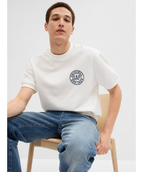 GAP(ギャップ)の「フレンチテリークルーネックスウェット(ユニセックス)(スウェット・メンズ・ブラック系その他/グレー/ネイビー/ベージュ/グリーン/ホワイト・XS/M/L/S/XL)」の2枚目の写真