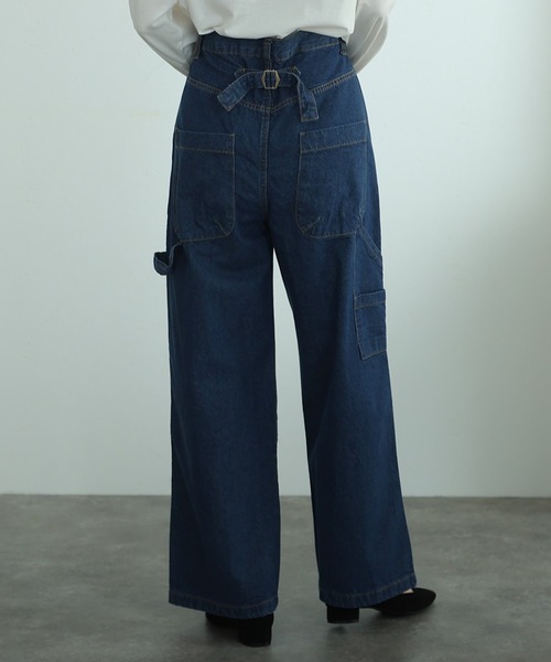 ElegChic(エレグシック)の「ボーイッシュペインターパンツ(デニムパンツ・レディース・ブルー/ワンウォッシュ/ネイビー・M/L/XL/3L/4L)」の10枚目の写真