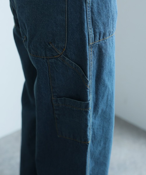 ElegChic(エレグシック)の「ボーイッシュペインターパンツ(デニムパンツ・レディース・ブルー/ワンウォッシュ/ネイビー・M/L/XL/3L/4L)」の19枚目の写真