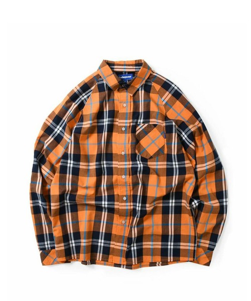 Lafayette（ラファイエット）の「LAFAYETTE RAGLAN CHECK SHIRT（シャツ/ブラウス・メンズ・オレンジ/パープル・M）」の2枚目の写真