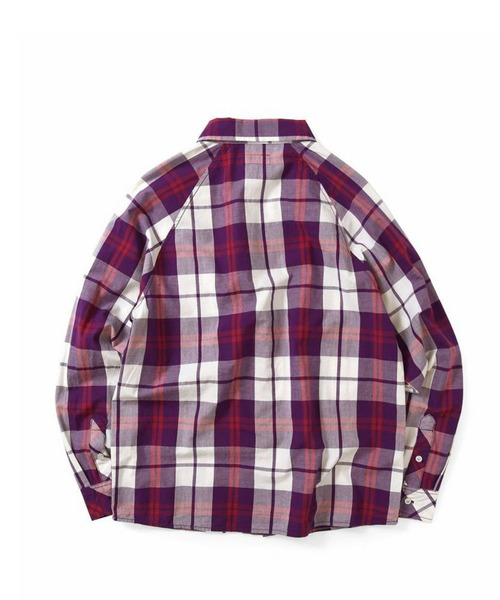 Lafayette（ラファイエット）の「LAFAYETTE RAGLAN CHECK SHIRT（シャツ/ブラウス・メンズ・オレンジ/パープル・M）」の6枚目の写真