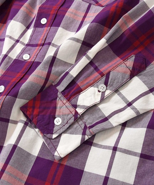 Lafayette（ラファイエット）の「LAFAYETTE RAGLAN CHECK SHIRT（シャツ/ブラウス・メンズ・オレンジ/パープル・M）」の10枚目の写真