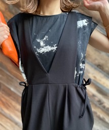 ストレッチサロペットパンツ