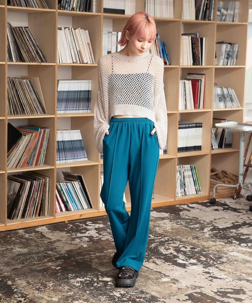 PBLIM（ページボーイリム）の「PAGEBOYLIM/ザックリメッシュプル（ニット/セーター・レディース・ブラック/カーキ/クリーム・FREE）」の18枚目の写真