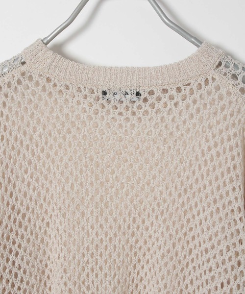 PBLIM（ページボーイリム）の「PAGEBOYLIM/ザックリメッシュプル（ニット/セーター・レディース・ブラック/カーキ/クリーム・FREE）」の20枚目の写真