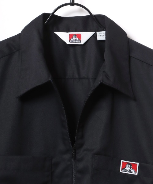 BEN DAVIS（ベンデイビス）の「BEN DAVIS/ベンデイビス HALF ZIP SHIRT/オーバーサイズ ロゴピスネーム ワンポイント刺繍 ハーフジップ 半袖シャツ（シャツ/ブラウス・メンズ・ダークグリーン/サックスブルー/ブラック・XL/L/M）」の10枚目の写真