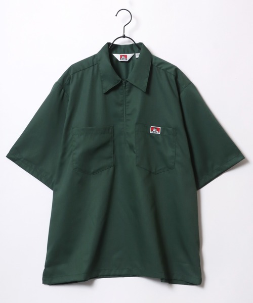 BEN DAVIS（ベンデイビス）の「BEN DAVIS/ベンデイビス HALF ZIP SHIRT/オーバーサイズ ロゴピスネーム ワンポイント刺繍 ハーフジップ 半袖シャツ（シャツ/ブラウス・メンズ・ダークグリーン/サックスブルー/ブラック・XL/L/M）」の14枚目の写真