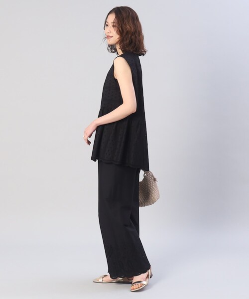UNTITLED(アンタイトル)の「◆【SETUP可能/洗える】アイレットレースワイドパンツ(その他パンツ・レディース・サンドベージュ/ブラック・00/01/02/03/04/44/48)」の16枚目の写真