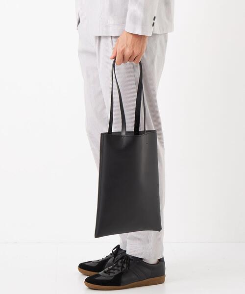 green label relaxing（グリーンレーベルリラクシング）の「GLR PVC トートバッグ タテ（ショルダーバッグ・メンズ・ダークグレー/ブラック・FREE）」の3枚目の写真