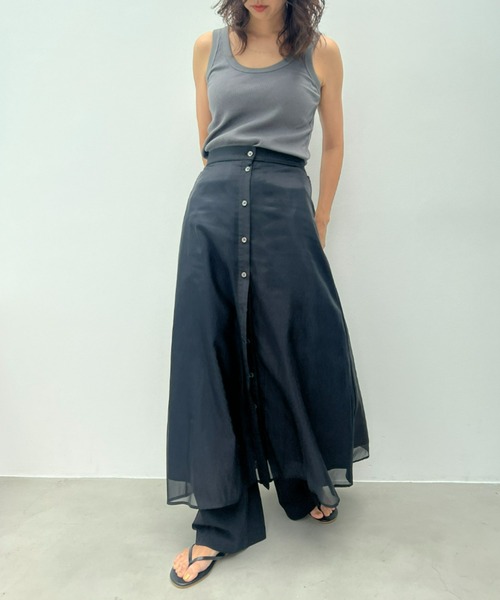 y/m(イム)の「オーガンジーレイヤードスカート(スカート・レディース・オフホワイト/ブラック・FREE)」の18枚目の写真