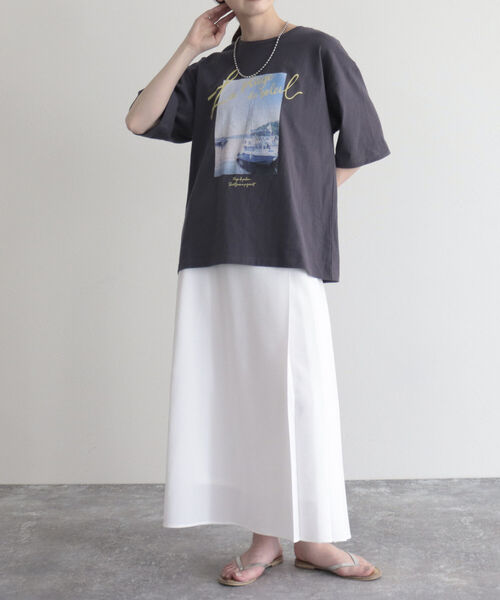 fredy emue(フレディエミュ)の「アシメプリーツスカート(スカート・レディース・ブラック/オフホワイト・38/36)」の6枚目の写真