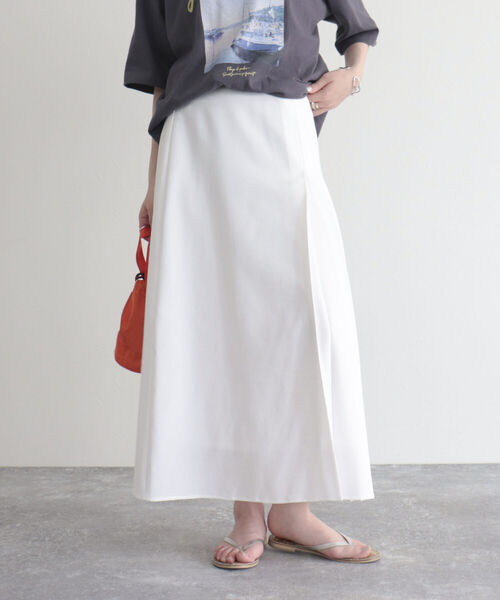 fredy emue(フレディエミュ)の「アシメプリーツスカート(スカート・レディース・ブラック/オフホワイト・38/36)」の8枚目の写真