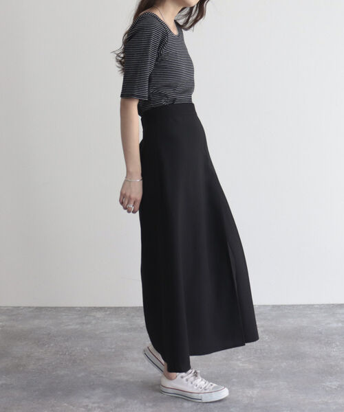 fredy emue(フレディエミュ)の「アシメプリーツスカート(スカート・レディース・ブラック/オフホワイト・38/36)」の14枚目の写真