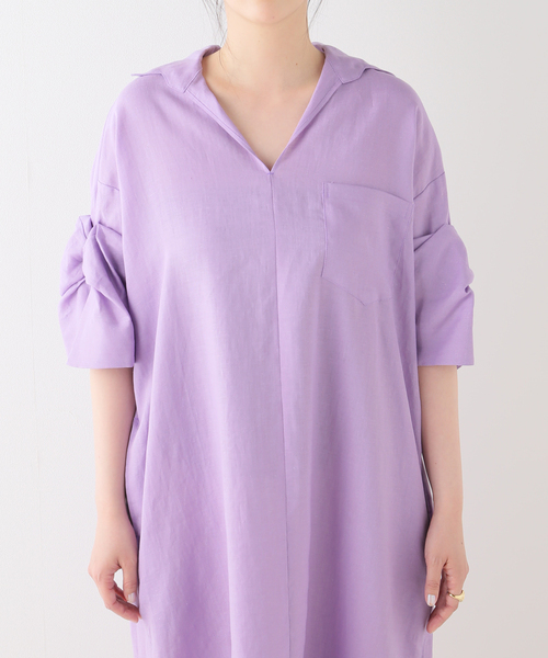 セール】【TICCA/ティッカ】リネンツイストスリーブワンピース