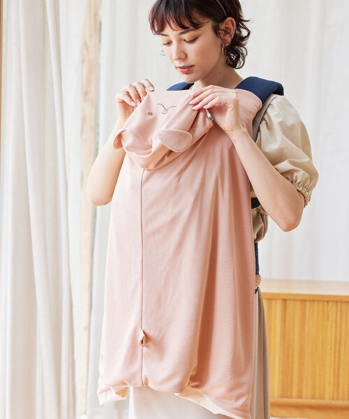 Rosemadame（ローズマダム）の「UVカット&接触冷感 アニマルひんやりベビーケープ（授乳ケープ/授乳クッション・キッズ・ベージュ/ピンク/ライトグレー・FREE）」の11枚目の写真