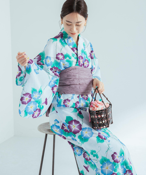 SENSE OF PLACE by URBAN RESEARCH(センスオブプレイスバイアーバンリサーチ)の「『WEB限定』浴衣2点セットB(浴衣・レディース・パープル系その他/レッド系その他/その他1/その他2/ホワイト系その他/グレー系その他・ONE)」の4枚目の写真