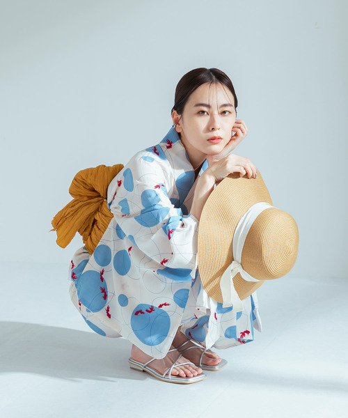 SENSE OF PLACE by URBAN RESEARCH(センスオブプレイスバイアーバンリサーチ)の「『WEB限定』浴衣2点セットB(浴衣・レディース・パープル系その他/レッド系その他/その他1/その他2/ホワイト系その他/グレー系その他・ONE)」の9枚目の写真