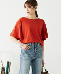 ゆるっと落ち感 袖フリルトップス