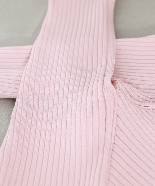 SAISON DE PAPILLON（セゾンドパピヨン）の「リブ編み3way サマーニットトップス（タンクトップ・レディース・ピンク/ブラック/マスタード/ピンクベージュ・L/M）」の8枚目の写真