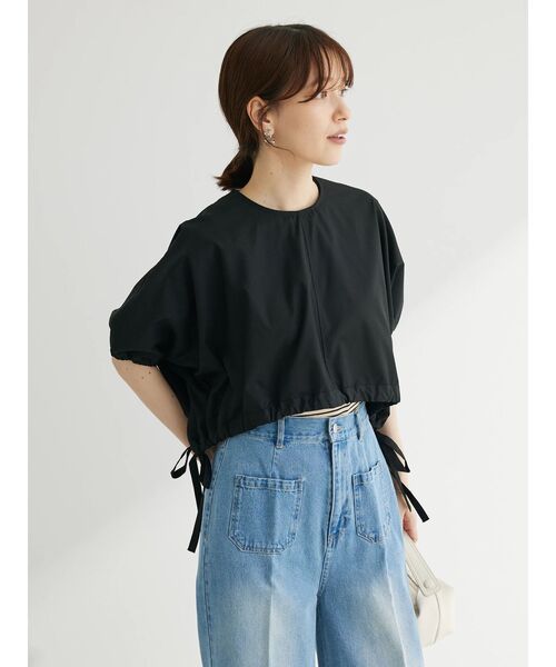 ELENCARE DUE(エレンカーレデュエ)の「・ELENCARE DUEドルマンショートプルオーバー(Tシャツ/カットソー・レディース・チャコールグレー/オフホワイト/ブラック・FREE)」の16枚目の写真