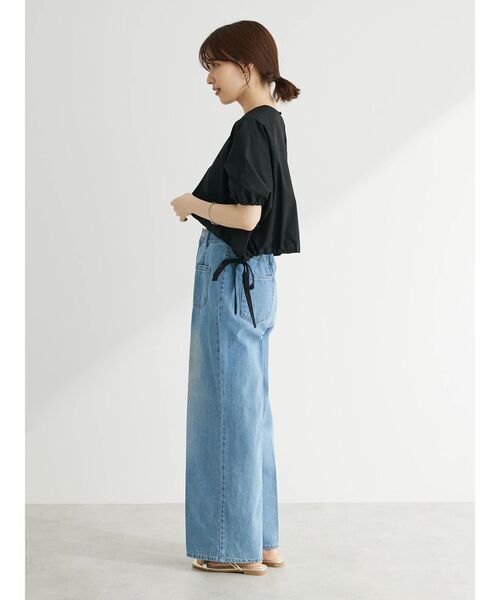 ELENCARE DUE(エレンカーレデュエ)の「・ELENCARE DUEドルマンショートプルオーバー(Tシャツ/カットソー・レディース・チャコールグレー/オフホワイト/ブラック・FREE)」の18枚目の写真