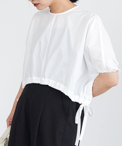 ELENCARE DUE(エレンカーレデュエ)の「・ELENCARE DUEドルマンショートプルオーバー(Tシャツ/カットソー・レディース・チャコールグレー/オフホワイト/ブラック・FREE)」の2枚目の写真