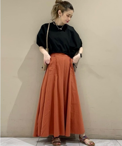 ELENCARE DUE(エレンカーレデュエ)の「・ELENCARE DUEドルマンショートプルオーバー(Tシャツ/カットソー・レディース・チャコールグレー/オフホワイト/ブラック・FREE)」の11枚目の写真