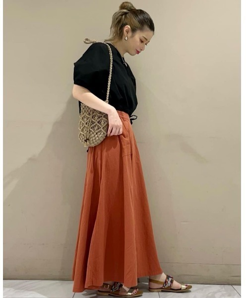 ELENCARE DUE(エレンカーレデュエ)の「・ELENCARE DUEドルマンショートプルオーバー(Tシャツ/カットソー・レディース・チャコールグレー/オフホワイト/ブラック・FREE)」の10枚目の写真