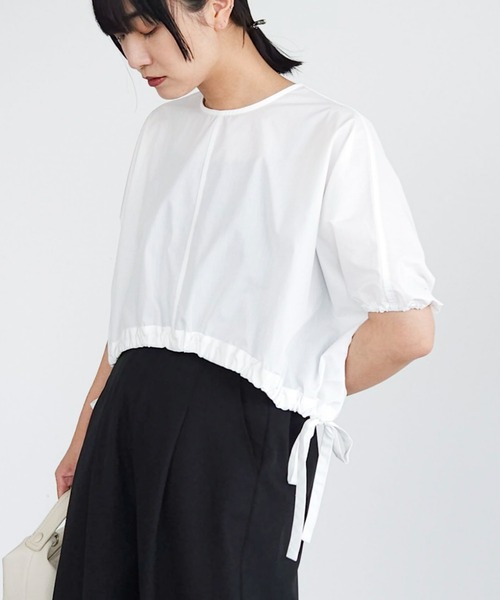 ELENCARE DUE(エレンカーレデュエ)の「・ELENCARE DUEドルマンショートプルオーバー(Tシャツ/カットソー・レディース・チャコールグレー/オフホワイト/ブラック・FREE)」の14枚目の写真