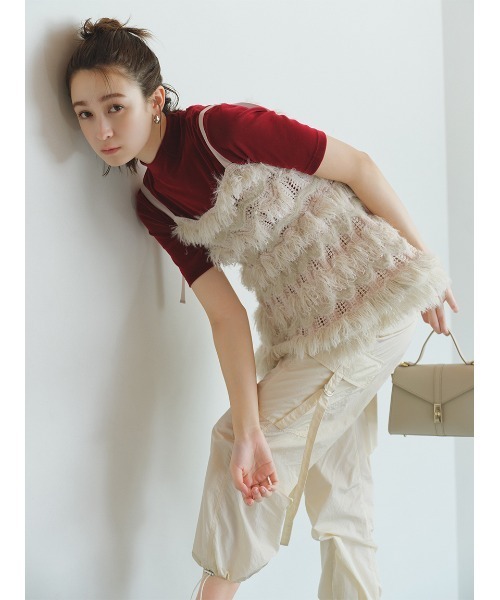LILY BROWN（リリーブラウン）の「ソフト台形バッグ（ハンドバッグ 