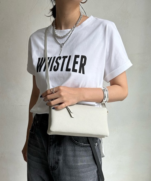 DouDou(ドゥドゥ)の「【WEB限定】 WHISTLER 布帛ドッキングTEE(Tシャツ/カットソー・レディース・チャコールグレー/オフホワイト/ベージュ・FREE)」の2枚目の写真