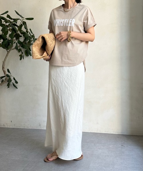 DouDou(ドゥドゥ)の「【WEB限定】 WHISTLER 布帛ドッキングTEE(Tシャツ/カットソー・レディース・チャコールグレー/オフホワイト/ベージュ・FREE)」の20枚目の写真